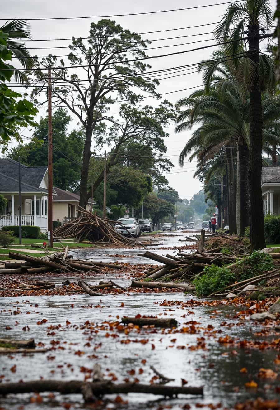 Janela de casa protegida com tapumes antes de tempestade